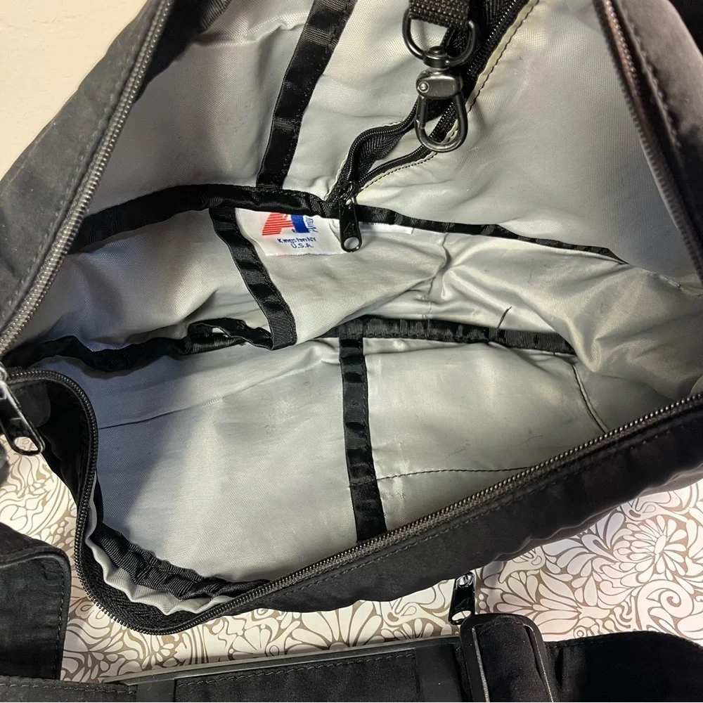AmeriBag Black Nylon Shoulder Bag Sling Purse